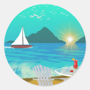 Margaritaville Ronde Sticker