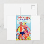 Margate  adverteren poster briefkaart (Voorkant / Achterkant)