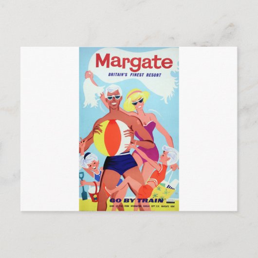 Margate  adverteren poster briefkaart (Voorkant)