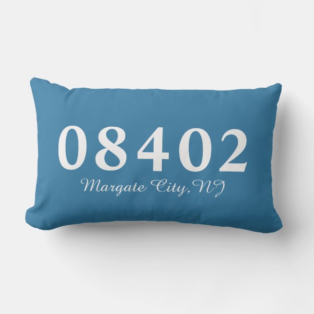 Margate City NJ 08402 Pillow, Beach Housewarming Kussen (Voorkant)
