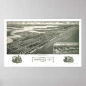 Margate City, NJ Panoramic Map - 1925 Poster (Voorkant)