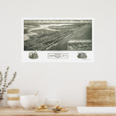 Margate City, NJ Panoramic Map - 1925 Poster (Keuken)