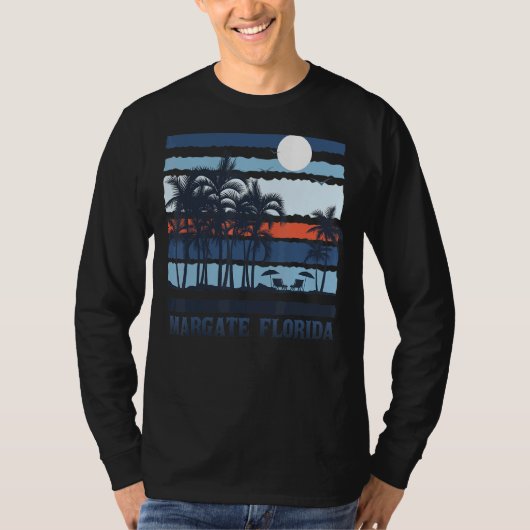  margate Florida Summer Travel 80 s T-shirt (Voorkant)