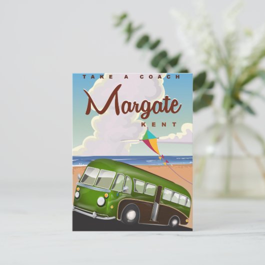 Margate Kent  Coach reisposter Briefkaart (Staand voorkant)
