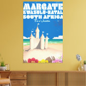 Margate, KwaZulu-Natal Zuid-Afrika reisafdruk Canvas Afdruk (Insitu (Woonkamer))