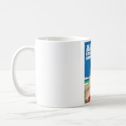 Margate, KwaZulu-Natal Zuid-Afrika reisafdruk Koffiemok (Links)