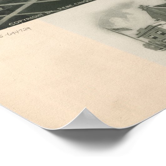 Margate New Jersey 1925 Antiek Panorama Poster (Hoek)