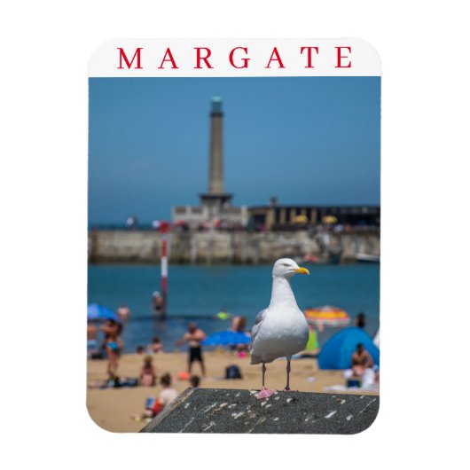 Margate seagull friet magnet magneet (Verticaal)