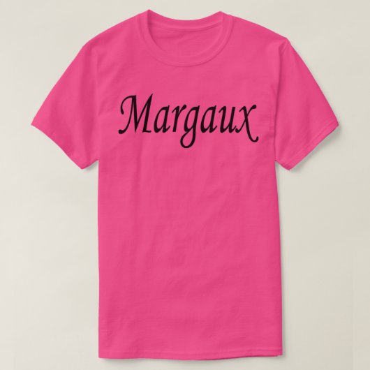Margaux-tekst met zwarte naam t-shirt (Design voorkant)