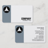 Marge Circle - Geometric - Cool Grey 7e8f9c Visitekaartje (Voorkant / Achterkant)