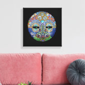 Marge Mosaic Mask Canvas Afdruk (Insitu (Woonkamer))