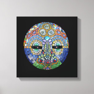 Marge Mosaic Mask Canvas Afdruk