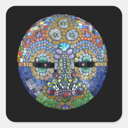 Marge Mosaic Mask Vierkante Sticker (Voorkant)