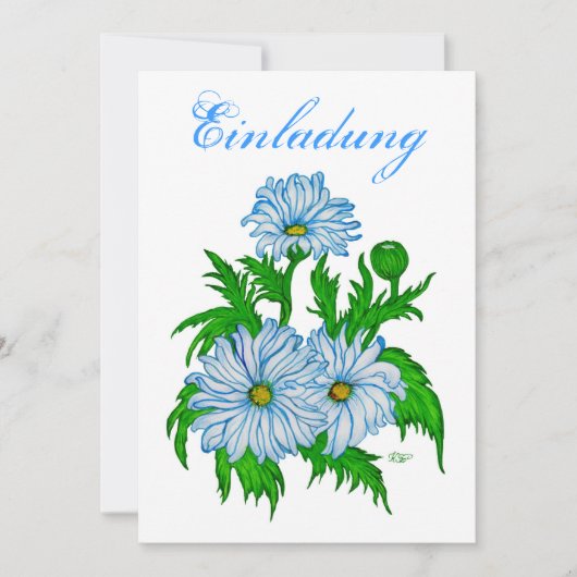 Margeriten Blume - Einladung Kaart (Voorkant)