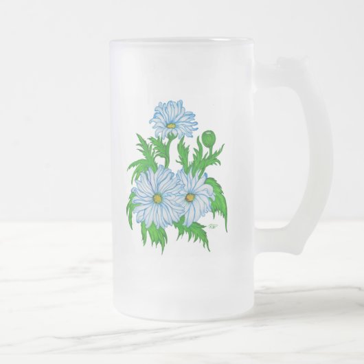 Margeriten Blume Matglas Bierpul (Rechts)