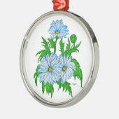 Margeriten Blume Metalen Ornament (Links)