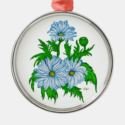 Margeriten Blume Metalen Ornament (Voorkant)