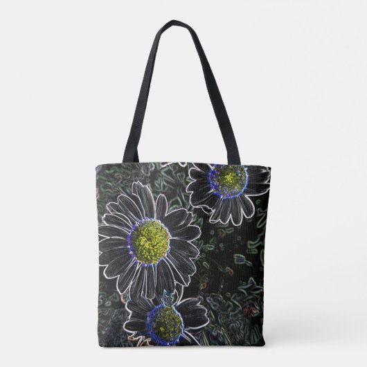 Margeriten Blumen Tote Bag (Achterkant)