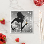 Margie Bling Bombshell Sparkle Verjaardag | zilver Servetten (Insitu)
