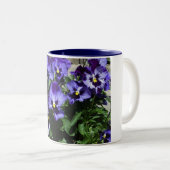 Margie's Pansies Tweekleurige Koffiemok (Voorkant rechts)