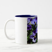 Margie's Pansies Tweekleurige Koffiemok (Links)