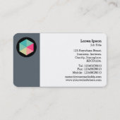 Margin Circle - Color Hexagon 02 - Blue Grey Visitekaartje (Achterkant)