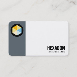Margin Circle - Color Hexagon 03 - Blue Grey Visitekaartje