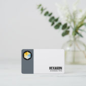 Margin Circle - Color Hexagon 03 - Blue Grey Visitekaartje (Staand voorkant)