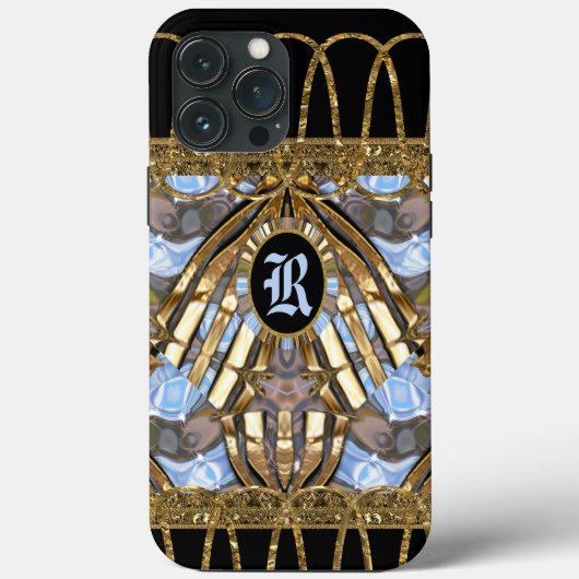 Margo Spray Unique Elegant Monogram Case-Mate iPhone Case (Achterkant)