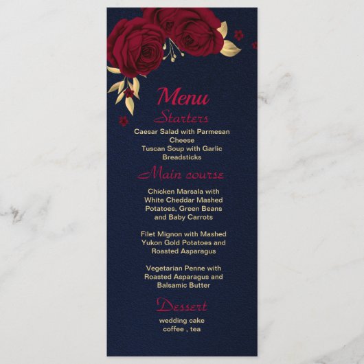 margogly goudblauw menu (Voorkant)