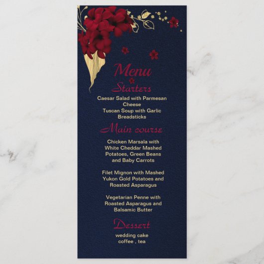 margogly goudblauw menu (Voorkant)