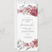 MARGOT Dusty Roos Blush Floral Moederdag Brunch Kaart (Voorkant)