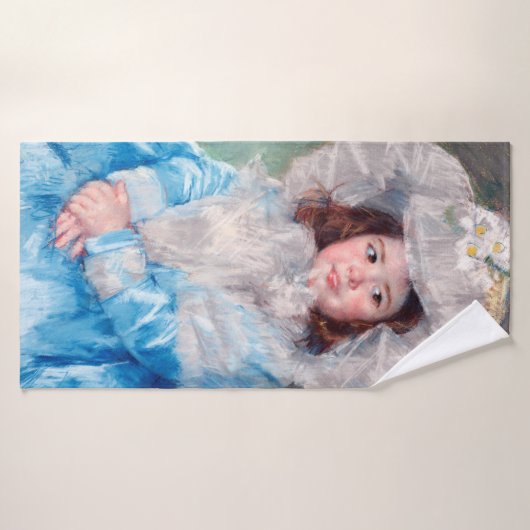 Margot in Blue, Mary Cassatt Badhanddoek (Badhanddoek)