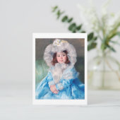 Margot in Blue, Mary Cassatt Briefkaart (Staand voorkant)