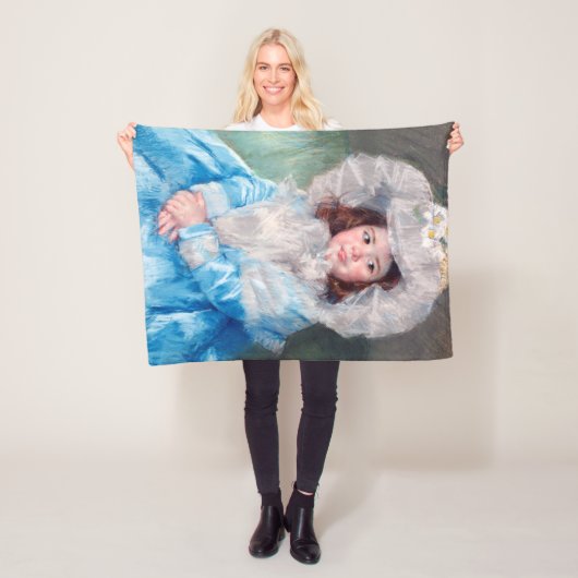 Margot in Blue, Mary Cassatt Fleece Deken (In situ)