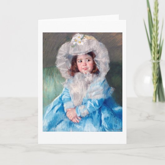 Margot in Blue, Mary Cassatt Kaart (Voorkant)