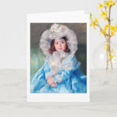 Margot in Blue, Mary Cassatt Kaart (Gele Bloem)