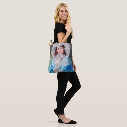 Margot in Blue, Mary Cassatt Tote Bag (Op model)
