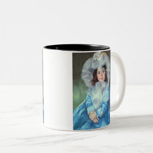 Margot in Blue, Mary Cassatt Tweekleurige Koffiemok (Voorkant rechts)
