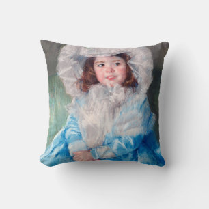 Margot in het blauw, Mary Cassatt Kussen