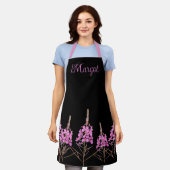  Margot naam  roze bloemenretro Schort (Gedragen)