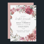 MARGOT Romantic Dusty Roos Blush Bridal Brunch Kaart<br><div class="desc">Deze brutale doucheuitnodiging bevat elegante,  stoffige rozen bloemen van de waterverf en een handgeschreven scriptlettertype. Deze brunch-uitnodiging is perfect voor je superstevige douche of bridale brunch. Paar met om het even wat in het Collectie MARGOT voor een samenhangende blik.</div>