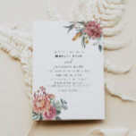 MARGOT Rustic Dusty Roos Blush Floral Wedding Kaart<br><div class="desc">Deze trouwuitnodiging kenmerkt elegant stoffig roos de bloemen van de waterverf en een handgeschreven manuscriptdoopvont die met een mager beige foto achterkant in paren wordt gerangschikt. Voeg uw foto- en trouwwebsite eenvoudig aan de achterzijde toe voor een persoonlijke aanraking.</div>