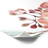 MARGOT Stof Roze Roze Bloem Kaarten & Cadeaus Poster (Hoek)