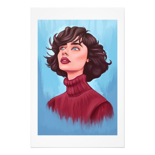 Margot Vrouw Schilderen Portret Poster (Voorkant)