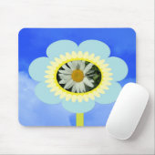 margriet en blauwe lucht muismat (Met muis)