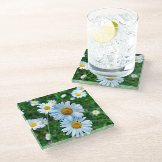 margriet glazen onderzetter (Schuin)