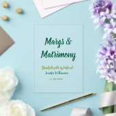 Margs and matrimony add name date bachelorette par acryl uitnodigingen (Insitu (Huwelijk))