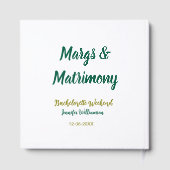 Margs and matrimony add name date bachelorette par gastenboek (Achterkant)