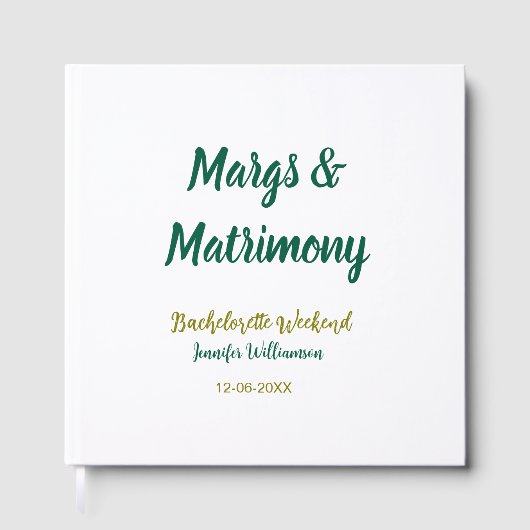 Margs and matrimony add name date bachelorette par gastenboek (Voorkant)